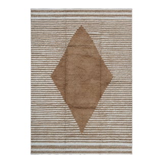Contemporary Turkish Tulu Rug | Geometric Medallion | 10x15 For Sale