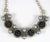 Mid-Century Modern 1950s Grey "Pearl" and Black Necklace and Earrings For Sale - Image 3 of 9