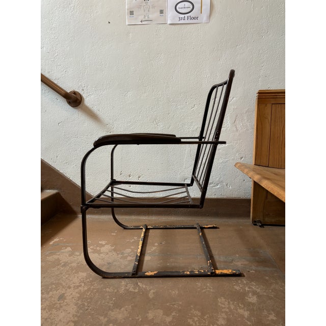 1930s Art Deco Springer Lounge Chair by Wolfgang Hoffmann for Howell Furniture For Sale - Image 9 of 10