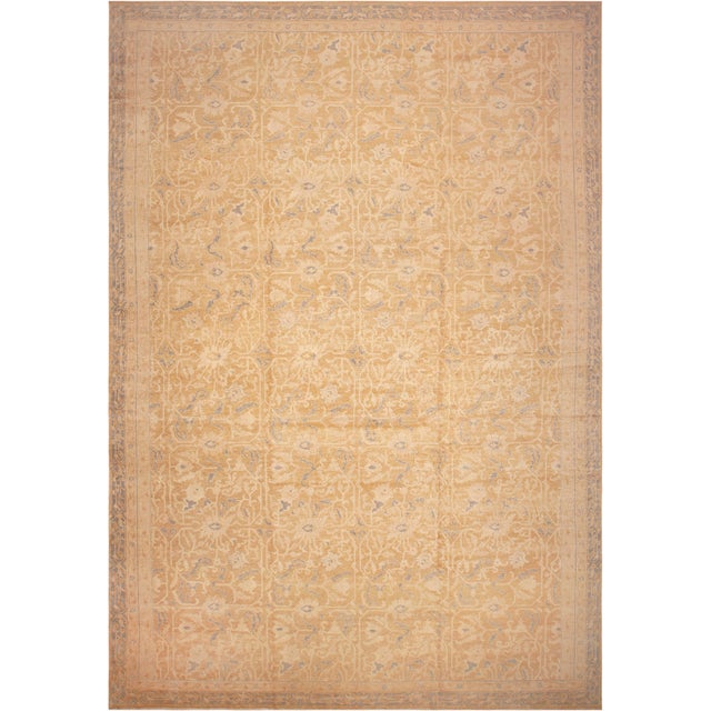 Decorative Large Classic Design Modern Gold Tones Rug, Country of origin: Turkey, Circa date: Modern