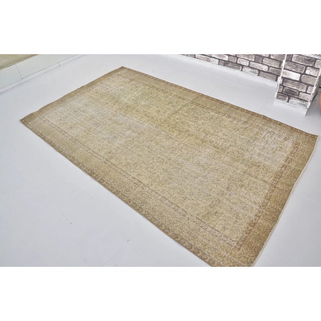 Biege Home Living Oushak Rug For Sale - Image 4 of 10