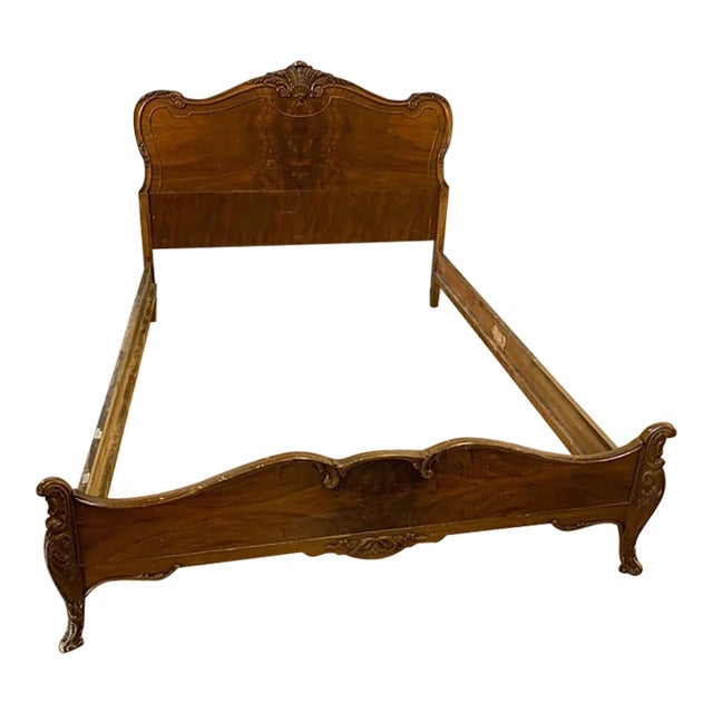 Vintage French Provincial Headboard Footboard Bed Frame W Rails For Sale