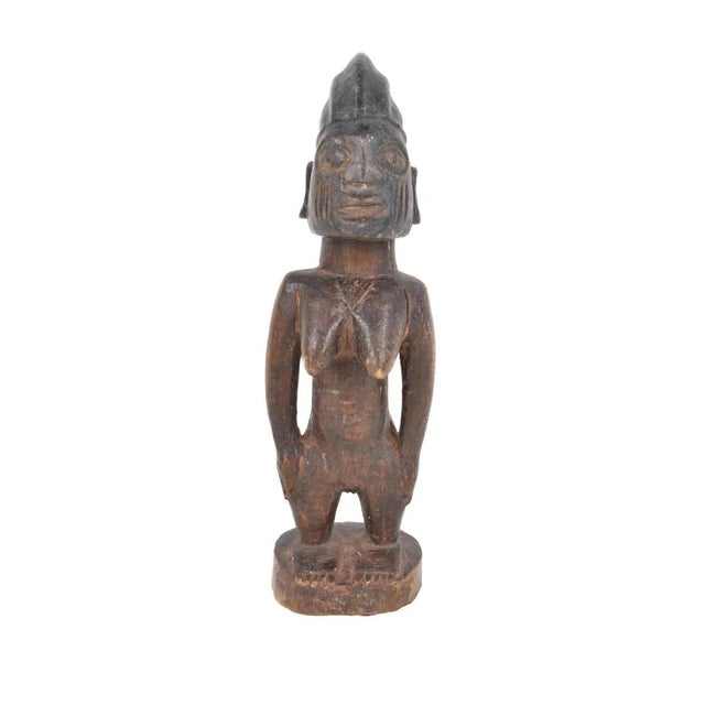 Early 20th Century Yoruba Ibeji Female Miniature Figure 11.5 Inch Nigeria For Sale - Image 4 of 5