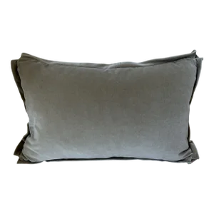 Custom Silk Velvet and Linen Lumbar Pillow