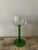 Mid 20th Century French Luminarc 6 Green Stem Wine Glass For Sale - Image 4 of 4