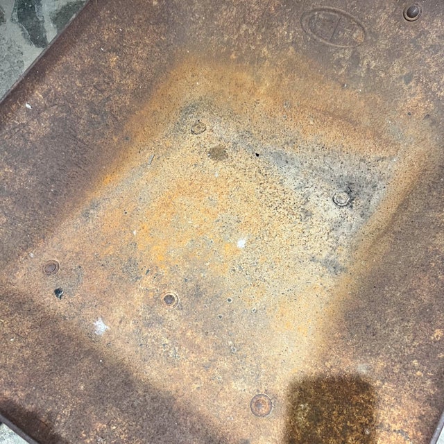 Old Vintage Metal Wheelbarrow Rustic Garden Cart For Sale In San Diego - Image 6 of 11