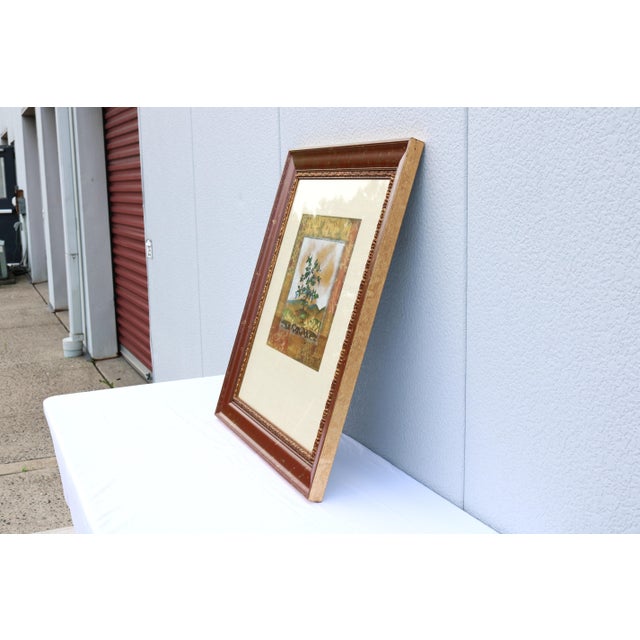 Wood Contemporary Douglas Little Trees Landscape Mixed-Media & Collage Framed Artwork For Sale - Image 7 of 18