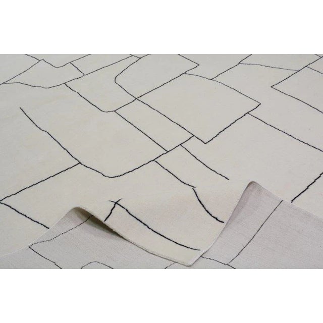 Moroccan Beni Ourain Hand Knotted Wool Rug, 10'1 X 14'1 For Sale In New York - Image 6 of 6