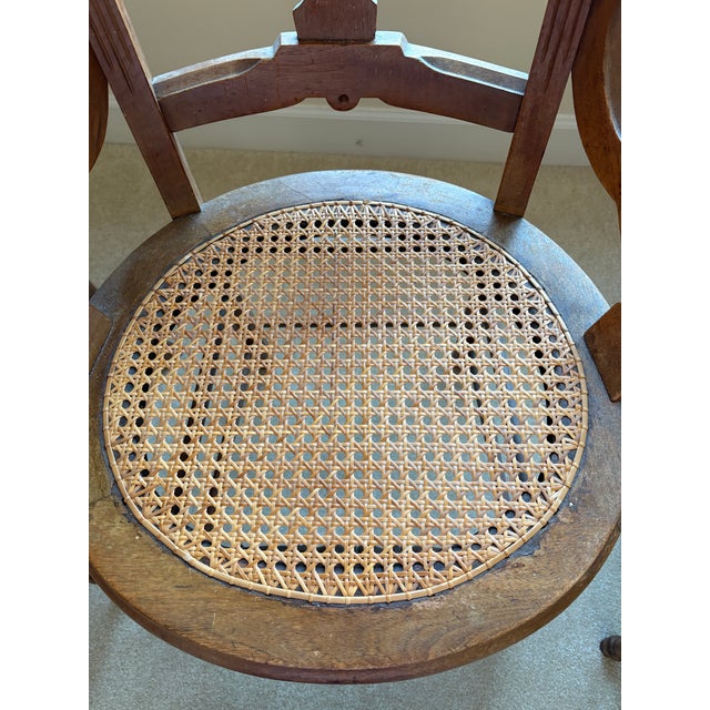 Wood Antique French Provincial Cane Seat Chairs, Set of Four, Late 19th Century For Sale - Image 7 of 9
