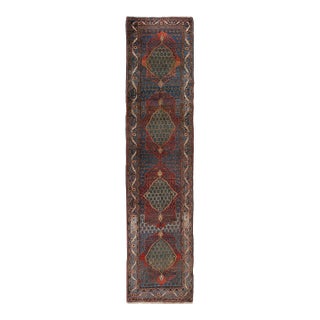 Vintage Circa 1940 Bidjar Runner Rug 3ft 3in X 13ft 6in For Sale