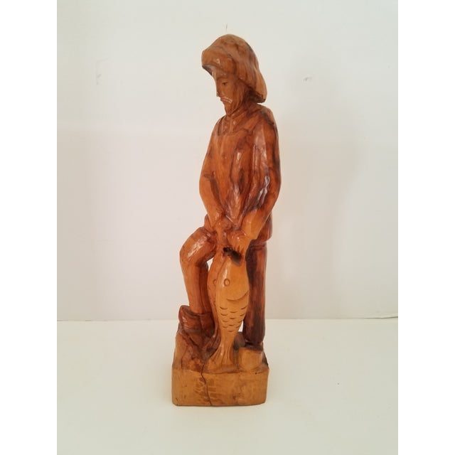 1970s Vintage "Pierre Debois" Olive Wood Sculpture. France For Sale - Image 5 of 6