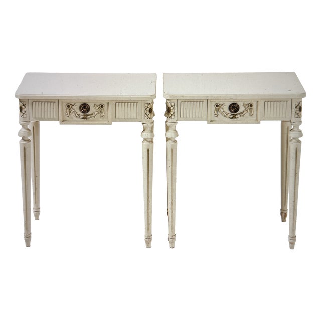Gustavian Bedside Tables, 1950s, Set of 2 For Sale