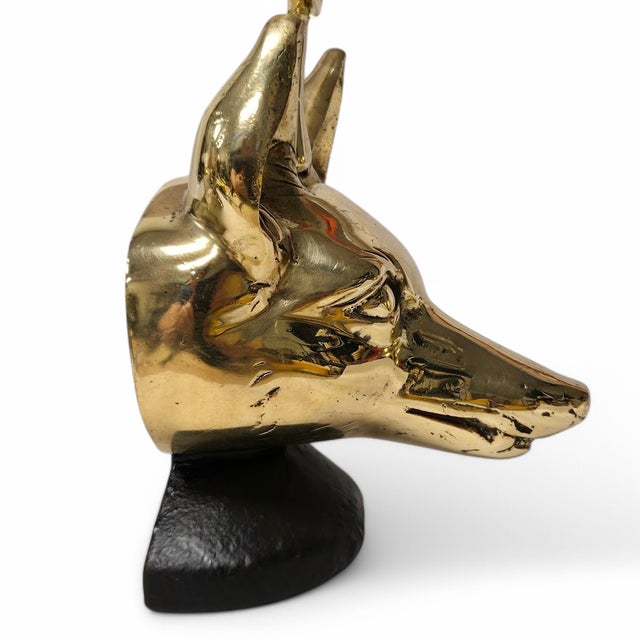 Late 19th Early 20th C. English Brass and Cast Iron Fox Doorstop For Sale - Image 9 of 12