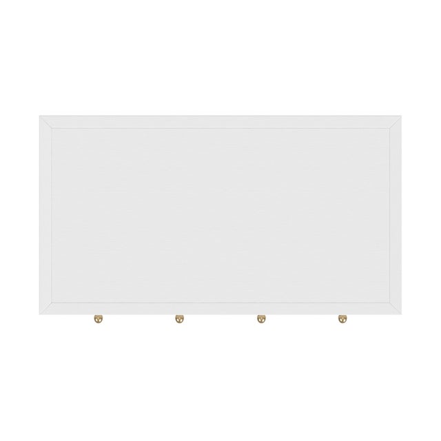 Wood Nora 40 in. W Rectangular Wood 2 Drawer Writing Desk, White For Sale - Image 7 of 8