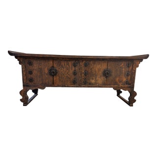 Antique Korean Reproduction Credenza, Great for Large TVs For Sale