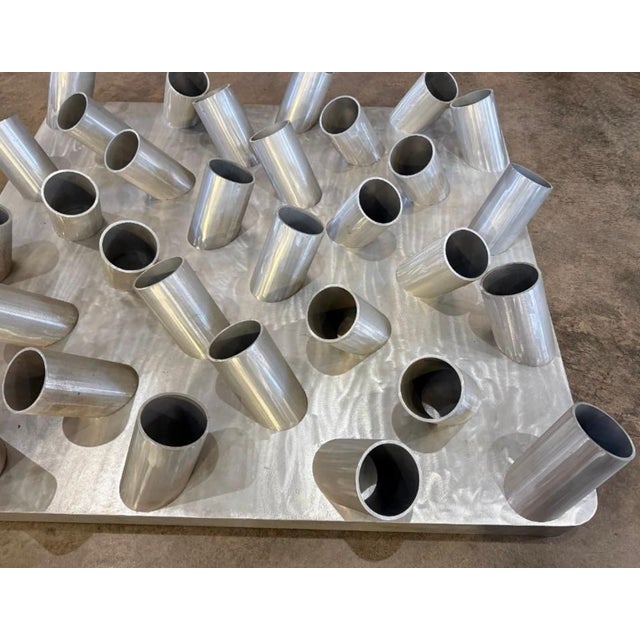 "Swarm"— Abstract Aluminum Sculpture, Herbert Simon Estate, 1985 For Sale - Image 9 of 11