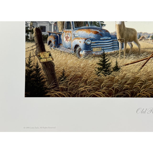 1990s 1990s Old Rivals II - Whitetail Deer by Larry Zach Rival Deer Meet ~ Signed Print For Sale - Image 5 of 5