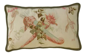 Circa 1860 Antique French Aubusson Tapestry Pillow