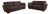 A399 3-Seater and 2-Seater Sofas in Dark Brown Leather from Natuzzi Editions, Set of 2 For Sale