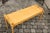 Vintage English Midcentury Goldenrod Painted Wooden Bench with Black Accents For Sale - Image 10 of 11
