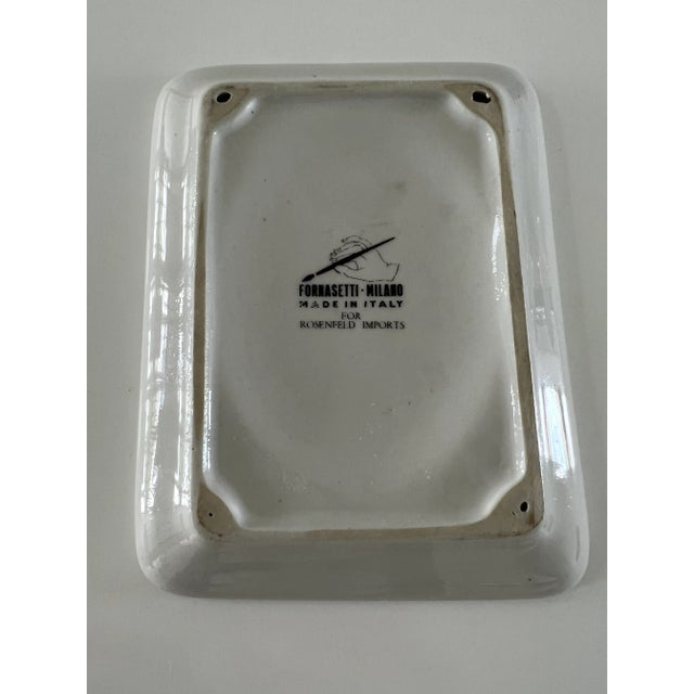 Art Deco Vintage Fornasetti Milano Porcelain Profile Tray Dish for Rosenfeld Imports. For Sale - Image 3 of 11