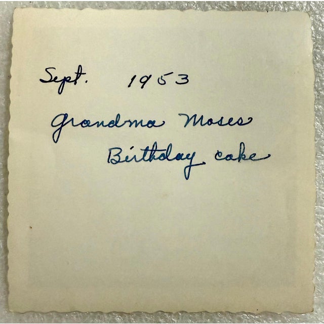 Grandma Moses, Original 1949 Painted Ceramic Tile Flowers Hand Painting Grandma Moses Folk Art, 1949 For Sale - Image 10 of 18