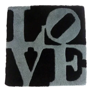 Wool Love Patterned Rug by Robert Indiana for Galerie F, 2006