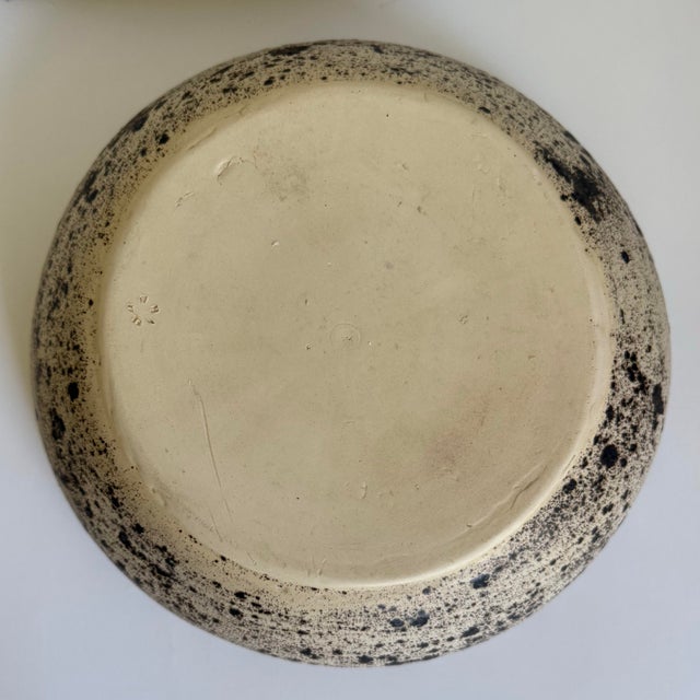 Annie Raysse Handmade Speckled Studio Pottery Serving Bowl For Sale - Image 9 of 11