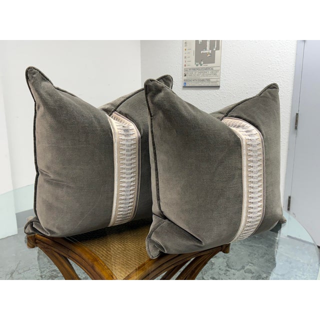 Design Plus Gallery presents a Pair of the Jefferson Tape Pillows from Anthem San Francisco. The pillows have a vertical...