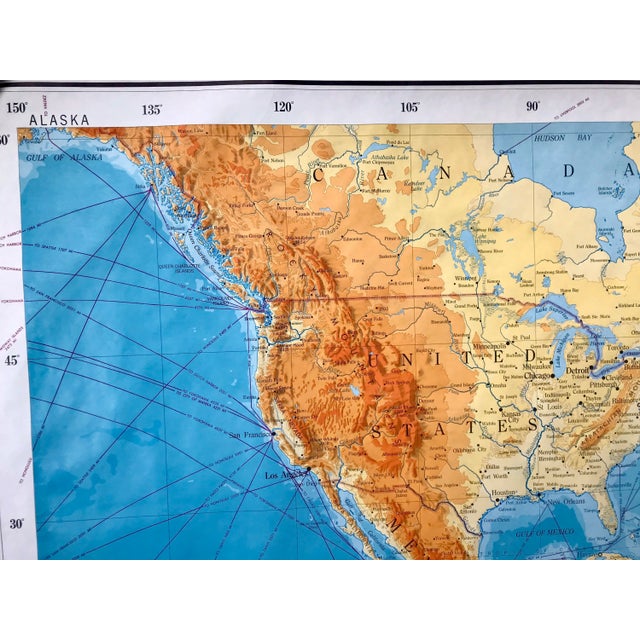 Vintage Army Map Service Map of North America 1954 – Rare 1101 Series Edition 6 – 55"x 40" Large Wall Map Decor For Sale - Image 10 of 10