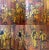 Wood Antique Chinese Hand Painted 4-Panel Wood Screen For Sale - Image 7 of 13