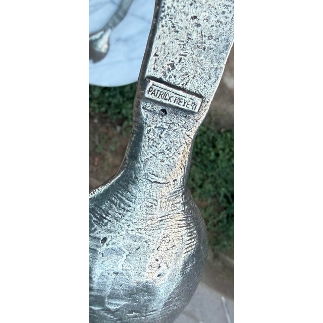 Metal Vintage Patrick Meyer Signed Pewter Tentacle Salad Servers - Pair For Sale - Image 7 of 10