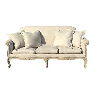 Vintage Regency Pleat Arm Canapé Sofa For Sale