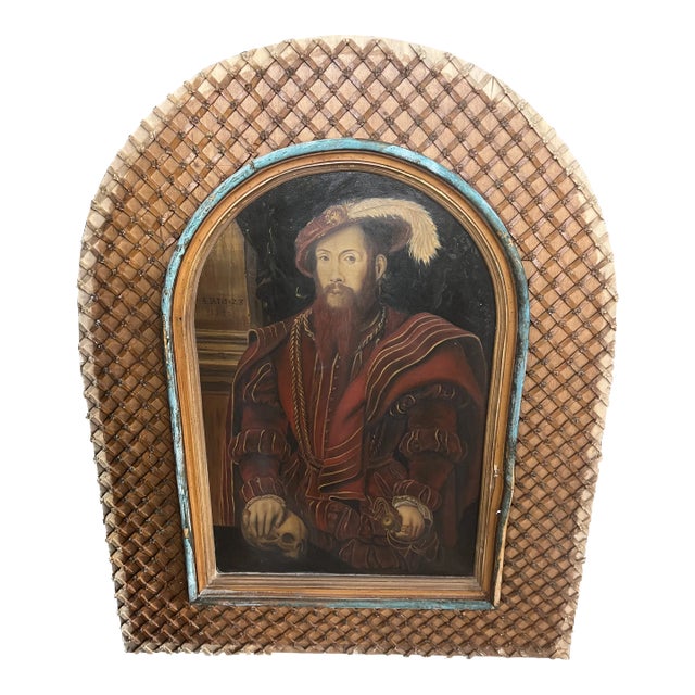 Contemporary Portrait Painting of Henry Vlll by Mohamed Hadid For Sale