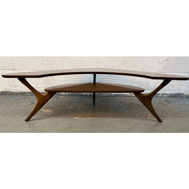 Mid-Century Modern Atomic Boomerang Two-Tier Coffee Table For Sale - Image 14 of 15