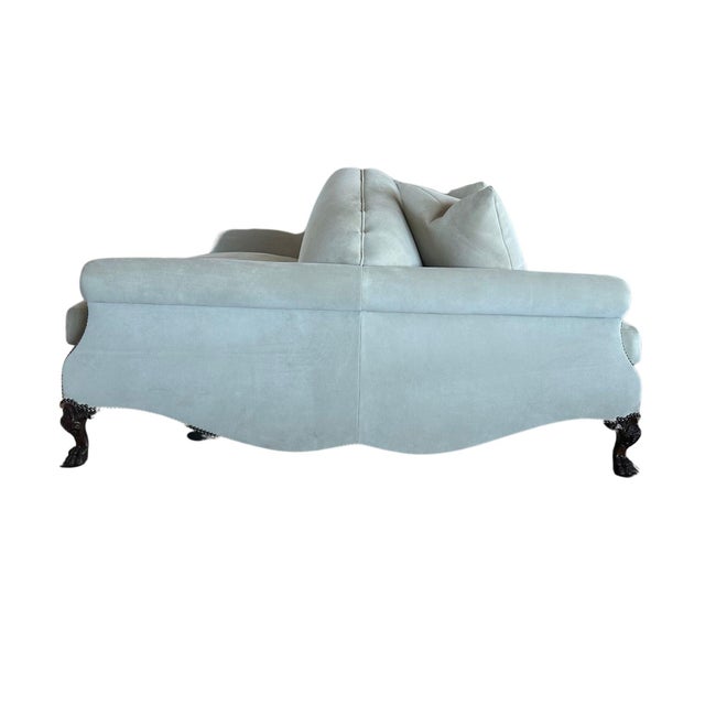 This Custom Designer designed unique double sided sofa will bring old world elegance to any home. It is upholstered in a...