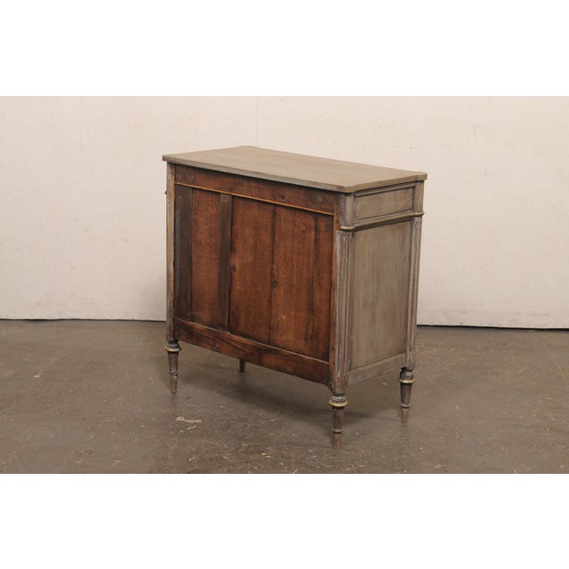Taupe French 19th C. Painted Commode- Cute Size! For Sale - Image 8 of 12