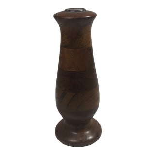 1970s Handmade Wooden Vase For Sale