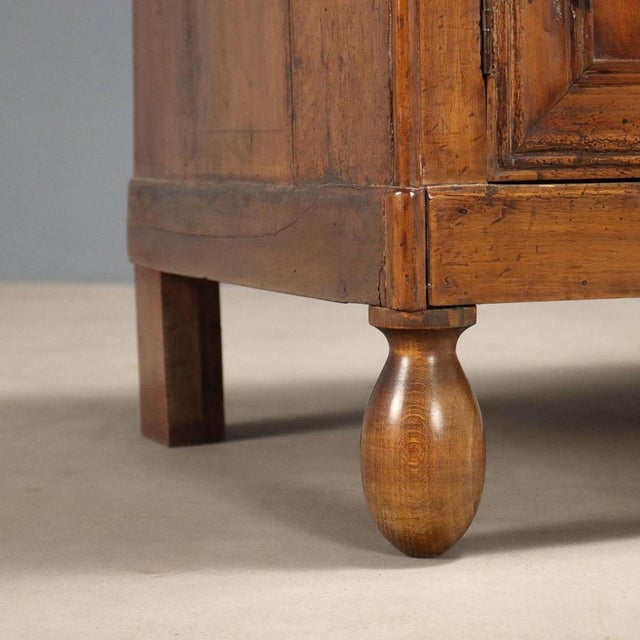 Wood Antique Walnut and Fir Cupboard with Drawers, Italy, Early 20th Century For Sale - Image 7 of 10
