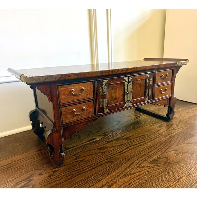 Mid-Century Modern Fine Antique Korean Scholar Desk Ch'aeksang Joseon Dynasty For Sale - Image 3 of 14
