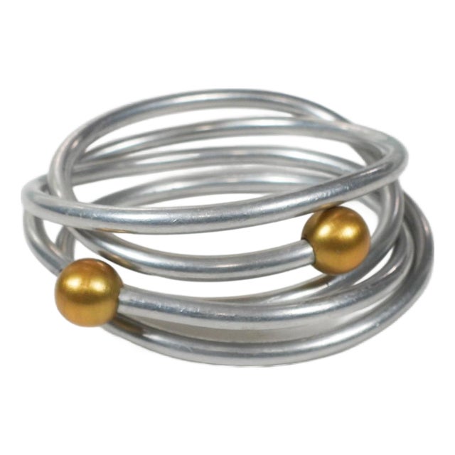Late 20th Century Aluminum Wrap Bracelet For Sale