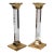 Vintage Brass & Lucite Candle Holders For Sale