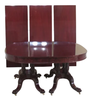 Traditional Kindel Winterthur Collection Mahogany Wide Dining Room Table