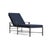 Brown Jordan Venetian Adjustable Chaise Lounge, Textured Pewter frame with Fusion Neptune fabric For Sale - Image 12 of 12