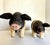 Here is a pair of charming black and white pigs that are made from papier-mache and covered with straw. They have such...