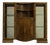 1950s Art Deco Walnut China Display Cabinet For Sale