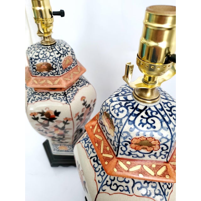 Imari Ginger Jar Table Lamps Restored For Sale - Image 9 of 12