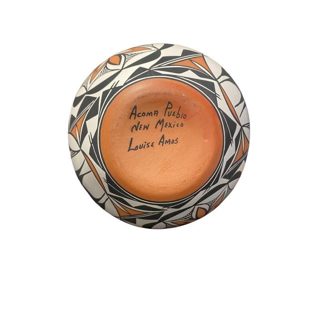 Louise Amos Acoma Pueblo New Mexico Native American Pottery Olla Vase With Heartline Deer Motif, Smithsonian American Indian Museum For Sale - Image 14 of 14