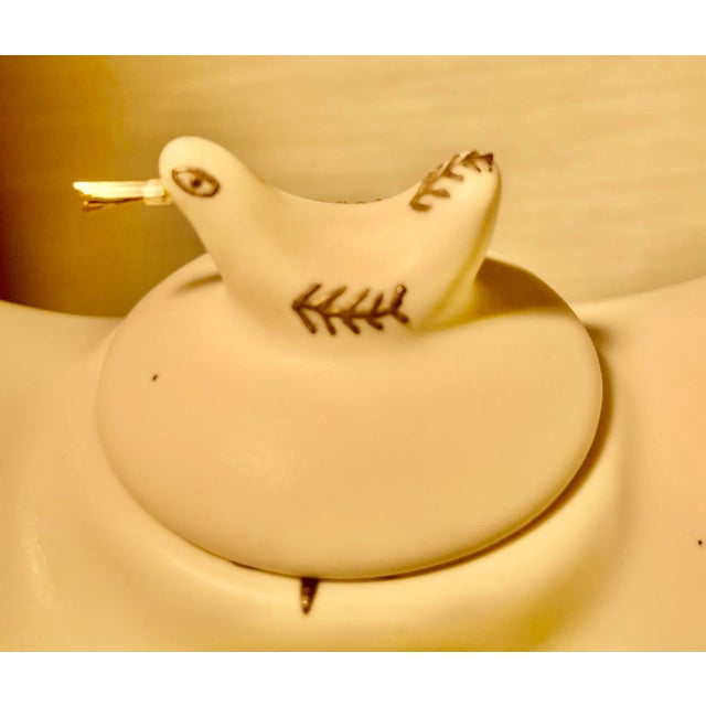 1980s Emilia Castillo Ceramic & Sterling Silver Bird Teapot For Sale - Image 10 of 12