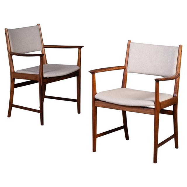 Rosewood Armchairs attributed to Kai Lyngfelt Larsen for Søren Willadsen, 1960s, Set of 2 For Sale - Image 9 of 9